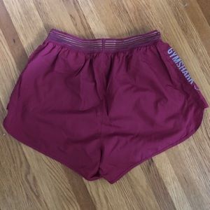Maroon Gymshark shorts